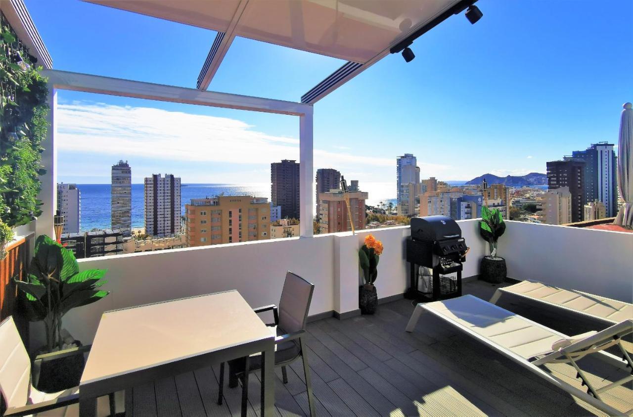 Penthouse Cervantes Sea View Benidorm Bagian luar foto