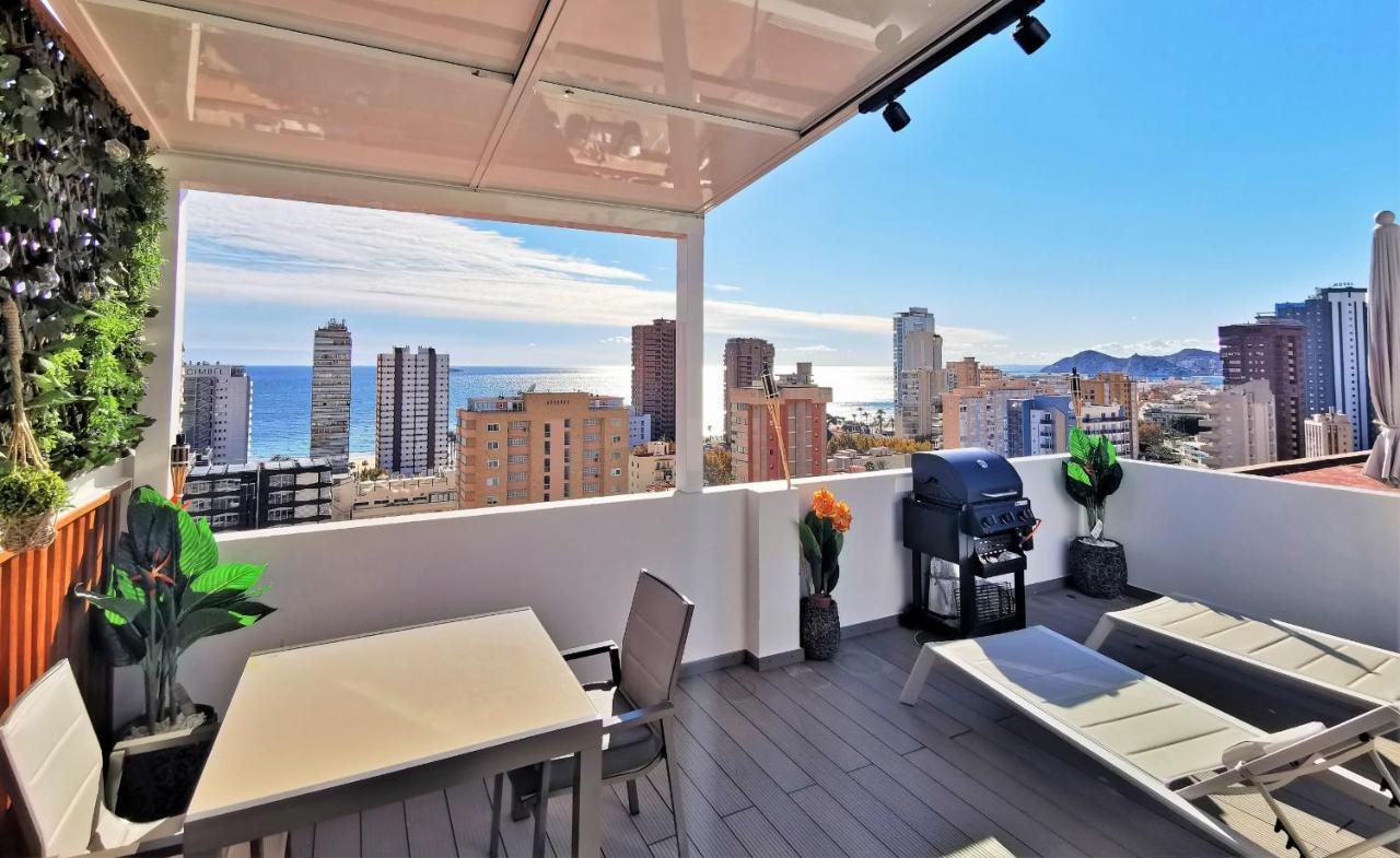 Penthouse Cervantes Sea View Benidorm Bagian luar foto