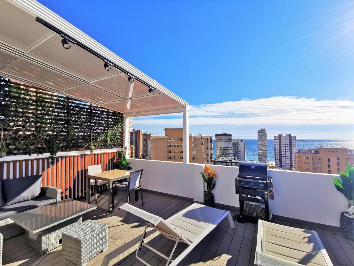 Penthouse Cervantes Sea View Benidorm Bagian luar foto